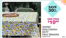 Oxford Mills Assorted Aloha Collection 52x70 Fabric Tablecloths offer