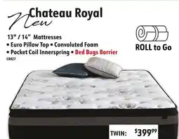 Oxford Mills 13/14 TWIN Mattresses Chateau Royal offer