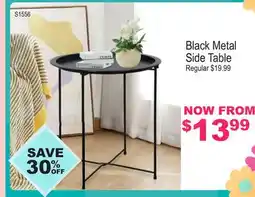 Oxford Mills Black Metal Side Table offer