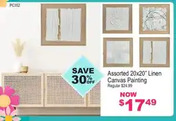 Oxford Mills Assorted 20x20 Linen Canvas Painting offer