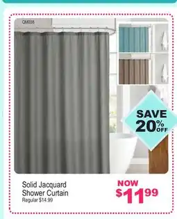 Oxford Mills Solid Jacquard Shower Curtain offer