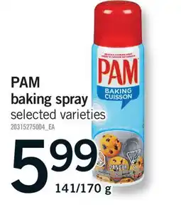 Fortinos PAM BAKING SPRAY, 141/170 g offer