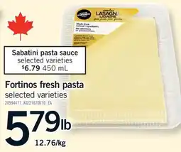 Fortinos FORTINOS FRESH PASTA offer
