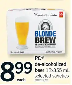 Fortinos PC DE-ALCOHOLIZED BEER offer