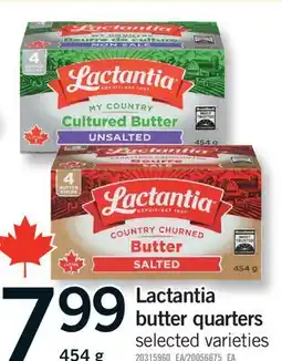 Fortinos LACTANTIA BUTTER QUARTERS offer