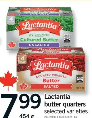 Fortinos LACTANTIA BUTTER QUARTERS offer