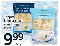 Fortinos TOPPITS LARGE OR SMALL SQUID RINGS offer