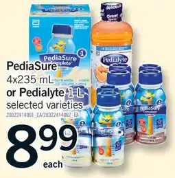 Fortinos PEDIASURE 4X235 ML OR PEDIALYTE 1 L offer