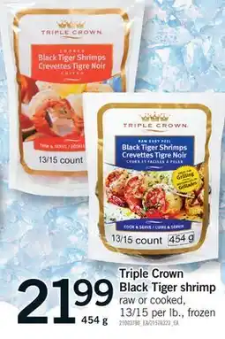 Fortinos TRIPLE CROWN BLACK TIGER SHRIMP offer
