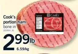 Fortinos COOK'S PORTION HAM offer