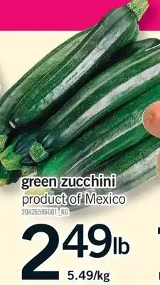 Fortinos GREEN ZUCCHINI offer
