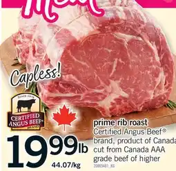 Fortinos prime rib roast offer
