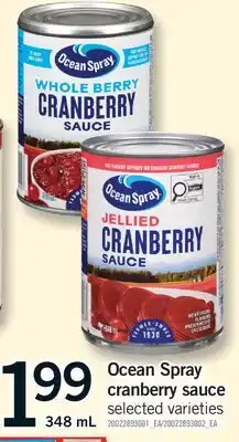 Fortinos OCEAN SPRAY CRANBERRY SAUCE offer
