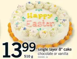 Fortinos SINGLE LAYER 8 CAKE offer