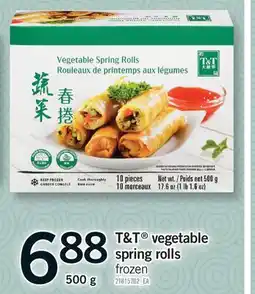 Fortinos T&T VEGETABLE SPRING ROLLS offer