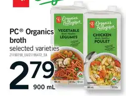 Fortinos PC ORGANICS BROTH offer
