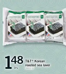 Fortinos T&T KOREAN ROASTED SEA LAVER, 3'S offer