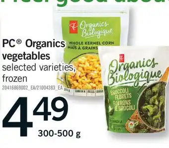 Fortinos PC ORGANICS VEGETABLES offer