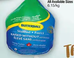 Fortinos BUTTERBALL STUFFED WHOLE TURKEY ALL AVAILABLE SIZES offer