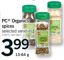 Fortinos PC ORGANICS SPICES offer