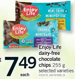 Fortinos ENJOY LIFE DAIRY-FREE CHOCOLATE CHIPS offer