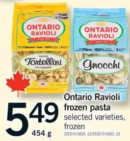 Fortinos ONTARIO RAVIOLI FROZEN PASTA offer
