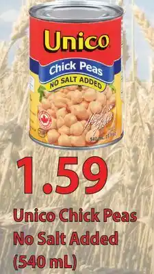 Fortinos UNICO CHICK PEAS, (540 ML) offer