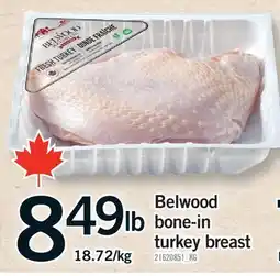 Fortinos BELWOOD BONE-IN TURKEY BREAST offer