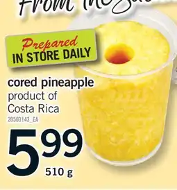 Fortinos CORED PINEAPPLE offer