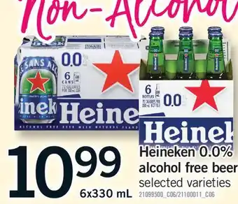 Fortinos HEINEKEN 0.0% ALCOHOL FREE BEER offer