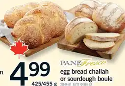 Fortinos EGG BREAD CHALLAH OR SOURDOUGH BOULE, 425/455 G offer