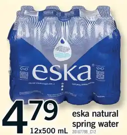 Fortinos ESKA NATURAL SPRING WATER offer