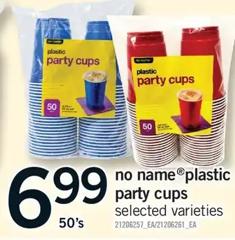 Fortinos NO NAME PLASTIC PARTY CUPS, 50'S offer