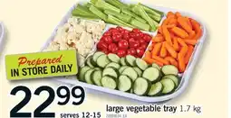 Fortinos LARGE VEGETABLE TRAY offer