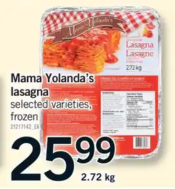 Fortinos MAMA YOLANDA'S LASAGNA offer