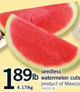 Fortinos SEEDLESS WATERMELON CUTS offer