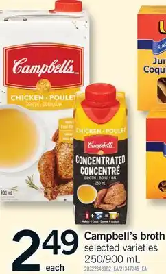 Fortinos CAMPBELL'S BROTH, 250/900 ML offer