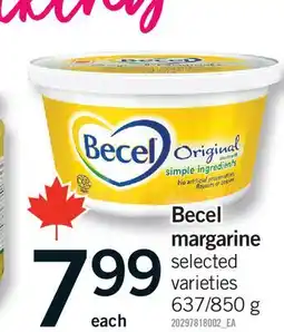 Fortinos BECEL MARGARINE, 637/850 G offer