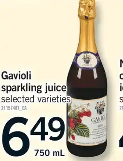 Fortinos GAVIOLI SPARKLING JUICE offer