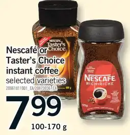Fortinos NESCAFÉ OR TASTER'S CHOICE INSTANT COFFEE offer