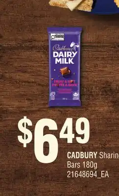 Fortinos CADBURY SHARING BARS offer