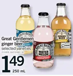 Fortinos GREAT GENTLEMEN GINGER BEER offer