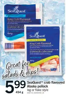 Fortinos SEAQUEST CRAB FLAVOURED ALASKA POLLOCK offer