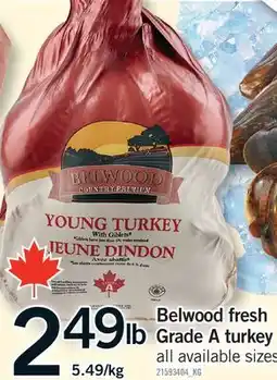 Fortinos BELWOOD FRESH GRADE A TURKEY offer