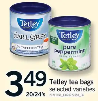 Fortinos TETLEY TEA BAGS, 20/24'S offer
