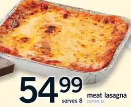 Fortinos MEAT LASAGNA offer