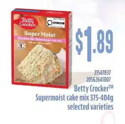 Fortinos BETTY CROCKER TM SUPERMOIST CAKE MIX offer