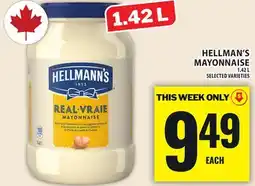 Food Basics HELLMAN'S MAYONNAISE offer