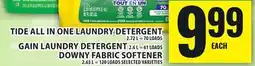 Food Basics TIDE ALL IN ONE LAUNDRY DETERGENT OR GAIN LAUNDRY DETERGENT OR DOWNY FABRIC SOFTENER offer