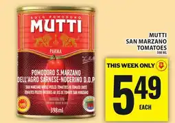 Food Basics MUTTI SAN MARZANO TOMATOES offer